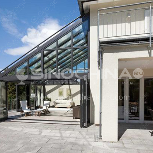 new design good quality aluminum profile sunrooms glass houses  roof